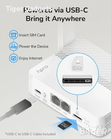 Cudy LT300 N300 4G LTE WiFi рутер Cat4 SIM карта, снимка 4 - Рутери - 54136053