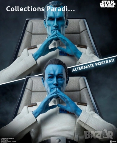 Sideshow Star Wars Grand Admiral Thrawn фигура статуя, снимка 2 - Колекции - 54043298