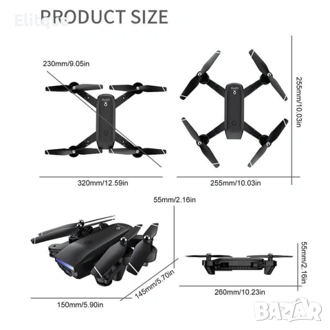 Z68 Сгъваем дрон, снимка 2 - Дронове и аксесоари - 53102565
