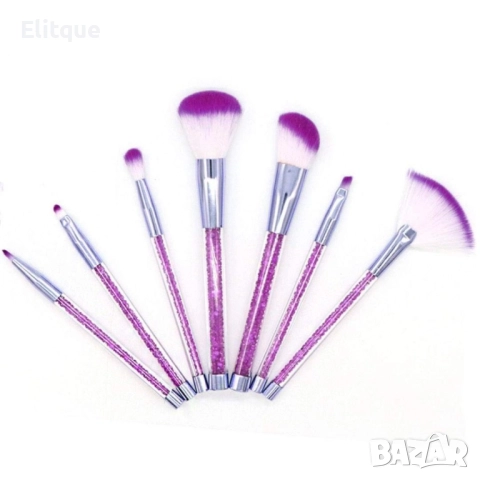 Четки за грим  с кристални дръжки -  7 броя HZS86, снимка 5 - Други - 52820405