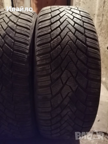 Продавам 4 броя Зимни гуми 205.55.16 на 1 сезон дот 2019 Контентал , снимка 2 - Гуми и джанти - 52787281