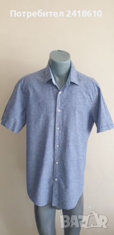 Hugo Boss Luka_2 Pique Cotton/Len Regular Fit Mens Size L НОВО! ОРИГИНАЛНА Риза!, снимка 1 - Ризи - 46780091