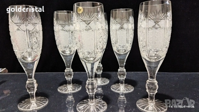 кристални чаши , снимка 5 - Антикварни и старинни предмети - 46726184