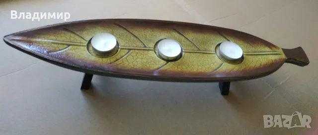 Декоративна дървена поставка за чаени свещи, снимка 14 - Декорация за дома - 50069528