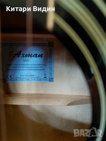 Продавам електро-акустична китара Axman, снимка 5 - Китари - 53242920