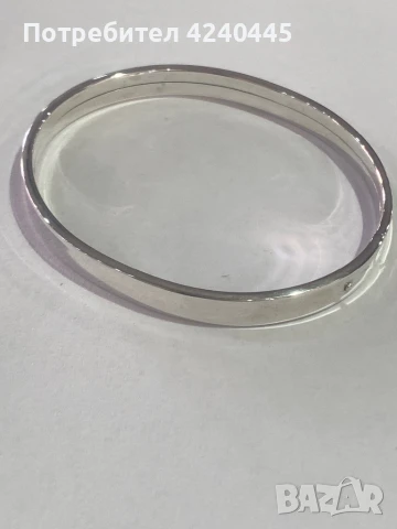 Твърда сребърна гривна, снимка 3 - Гривни - 50952483