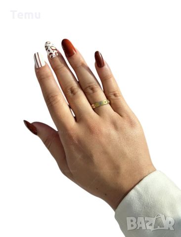 Красив дамски пръстен от медицинска стомана с блестящи камъни, снимка 2 - Пръстени - 46376230