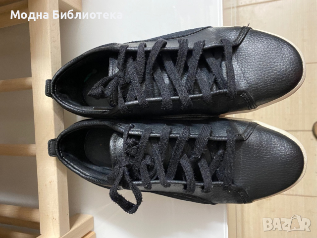 Черни кожени маратонки Puma, снимка 3 - Маратонки - 45044653