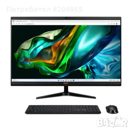 Kомпютър Acer Aspire C27-1800 All-in-One, Intel Core i3-1305U, 27 inch FHD, 16GB RAM, 512GB SSD, NO , снимка 1