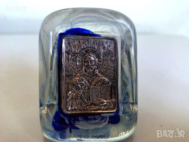 Посребрена Иконка Исус Христос