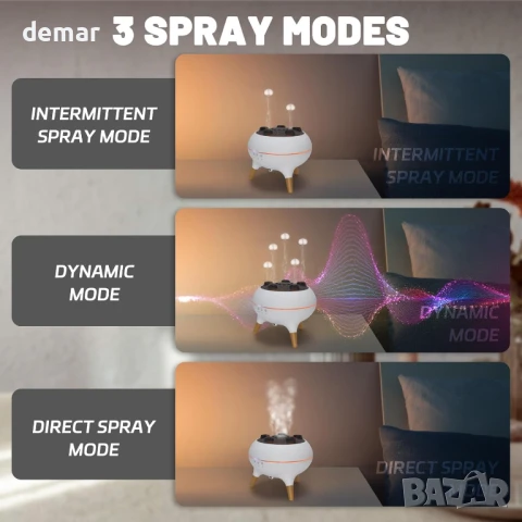 Дифузер за етерични масла – 250 мл. с музикално синхронизирана танцуваща мъгла, снимка 4 - Други стоки за дома - 50940720