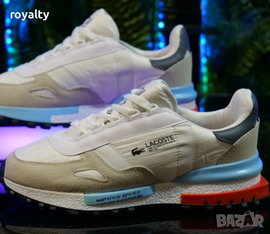 Дамски Маратонки Lacoste elite active - Бяло и Синьо, снимка 3 - Маратонки - 51633914