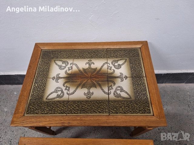 К - т три помощни масички с плочки , снимка 3 - Маси - 53696428