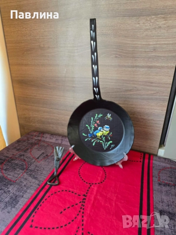 Чугунен тиган за декорация, снимка 5 - Декорация за дома - 51772372