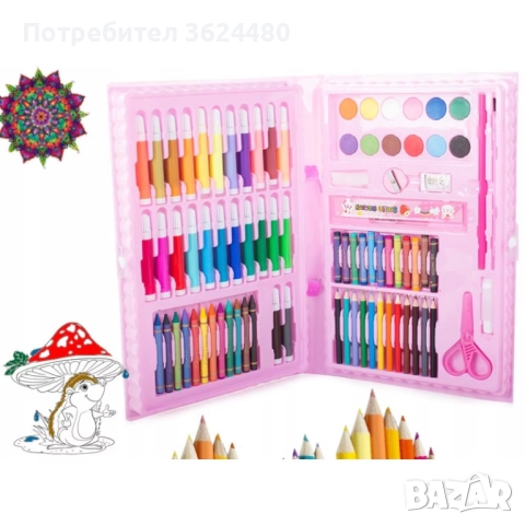 Комплект за Рисуване 86 Части за Момичета 4731, снимка 3 - Рисуване и оцветяване - 52541490