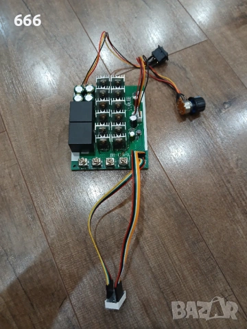 BH-17N-D PWM модул за контрол на оборотите на двигателя Uin=12-48V Imax=60A с превключвател , снимка 3 - Друга електроника - 53622021