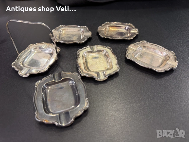 Комплект посребрени пепелници №8011, снимка 3 - Други ценни предмети - 53947411