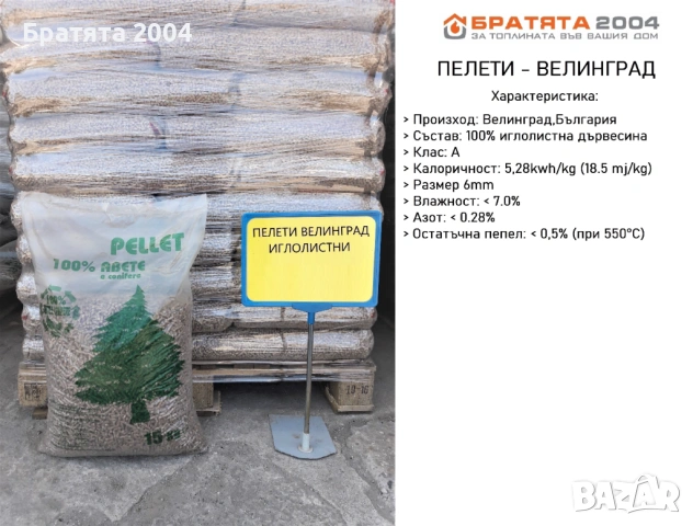 Пелети от Борса БРАТЯТА 2004, дванадесет вида Пелети от цяла България - цени на едро и дребно, снимка 2 - Пелети - 31523802