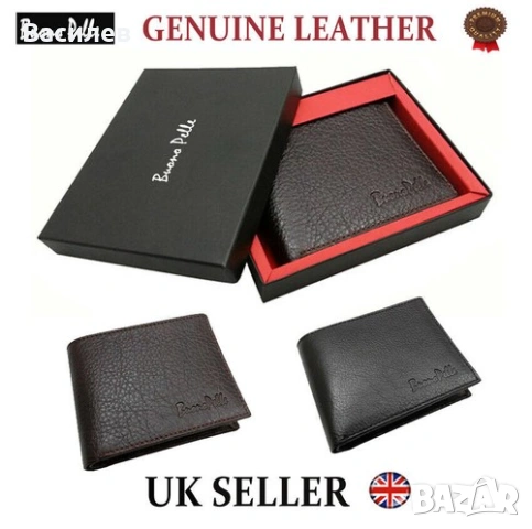 Buono Pelle нов мъжки портфейл портмоне естествена кожа внос Англия, снимка 2 - Портфейли, портмонета - 43771944