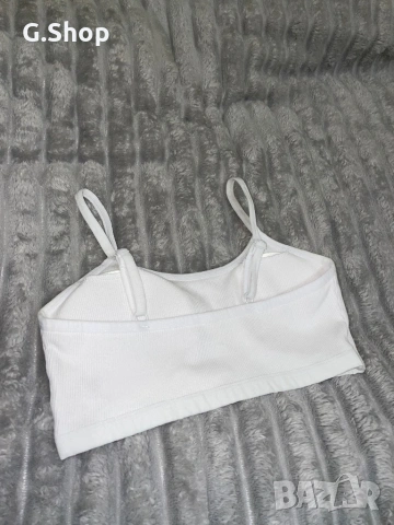 Памучно бяло бюстие спортно , снимка 2 - Спортни екипи - 53276139