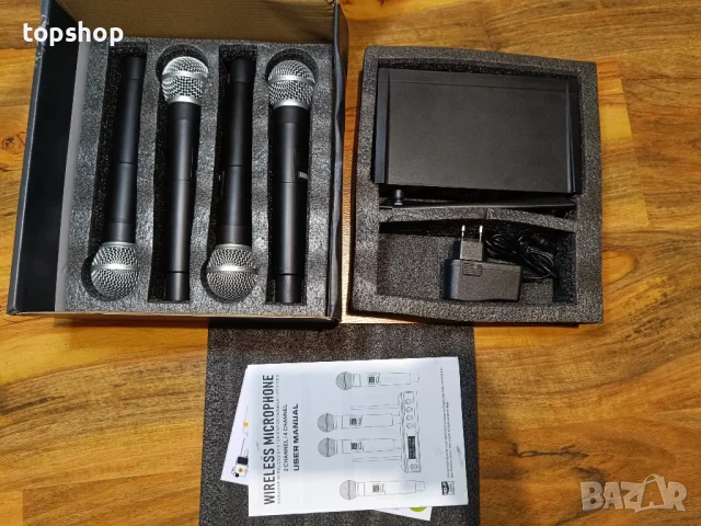 НОВА безжична микрофонна система с 4 / четири микрофона Debra Audio VM304 VHF, XLR интерфейс, снимка 10 - Микрофони - 50553799