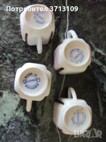 Стари порцеланови чашки с позлата -България , маркирани, снимка 4 - Антикварни и старинни предмети - 51127672