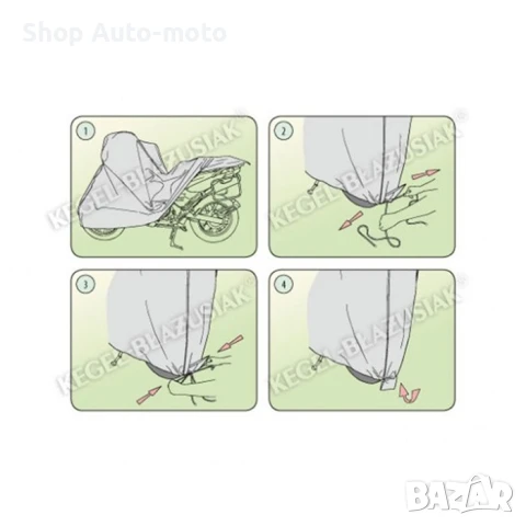 Покривало за мотор Automat, Kegel – Basic, Кутия, L-size, Сив, снимка 3 - Аксесоари и консумативи - 51343901