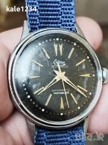 Часовник Edma. Swiss made. Vintage watch. Швейцарски механичен. Мъжки, снимка 1 - Мъжки - 47926778