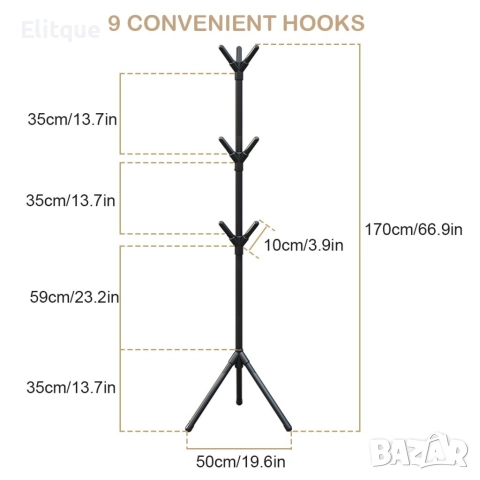 Свободностояща закачалка от неръждаема стомана, снимка 3 - Други стоки за дома - 52904084