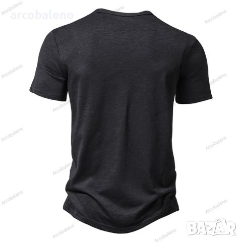 Мъжка ежедневна модна тениска с къс ръкав Henley, 4цвята , снимка 9 - Тениски - 45483211