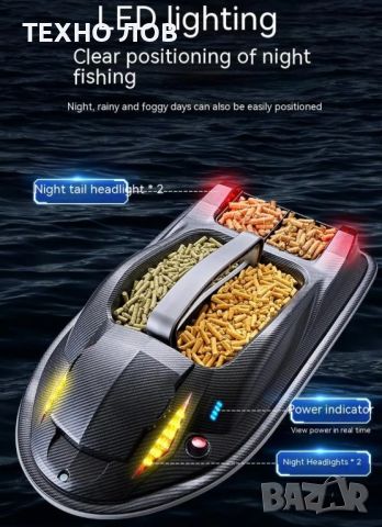 Сонар-Lycky Fish finders за лодка за захранка,влагоустойчив до 200 метра обхват, снимка 13 - Стръв и захранки - 45650207