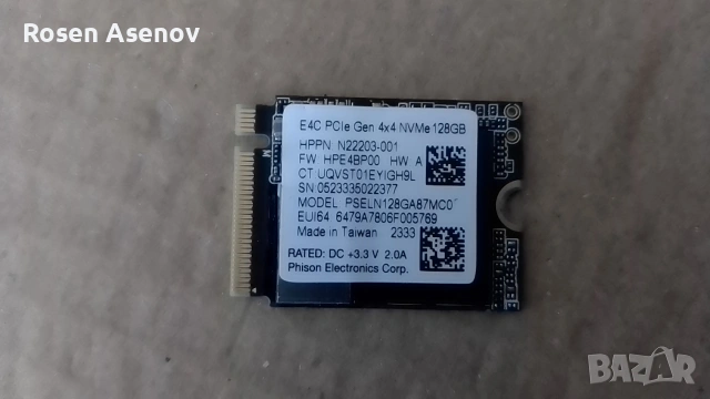 SSD Phison NVMe 128gb, 2230, 4х4.