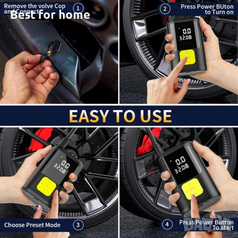 Преносима електронна въздушна помпа 6000 mAh, електрическа велосипедна помпа 150 PSI, батерия, снимка 8 - Други инструменти - 53382735