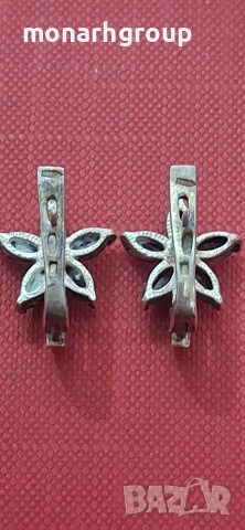 Сребърни обеци, снимка 4 - Обеци - 54063045