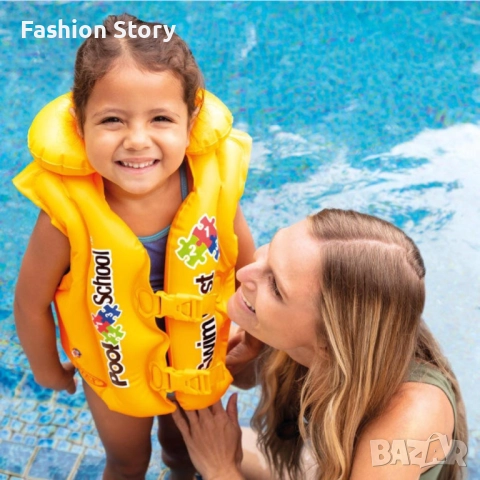 Безопасност и забавление: Детска надуваема спасителна жилетка, снимка 5 - Надуваеми легла - 51441612