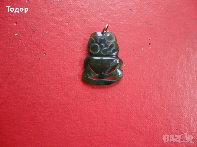 Маорски медальон колие ХЕИ ТИКИ нефрит и злато , снимка 7 - Колиета, медальони, синджири - 52836219