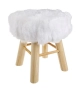Табуретка с бял пух, 110kg, снимка 1