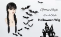 65 см черна аниме перука с две плитки и бретон, снимка 2