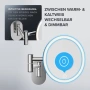 Козметично огледало с LED светлина, презареждаемо, стенен монтаж, 5x увеличение – Сребристо, снимка 2