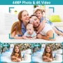 НОВ фотоапарат 4K FHD 44MP компактен с автофокус и 16X увеличение, с 2 батерии 2.4”, 32GB памет, снимка 2