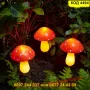 Комплект от 8 соларни лампи за градина – червени гъбки с точки - КОД 4494, снимка 9