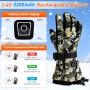 Акумулаторни отопляеми ръкавици Lychee Camouflage, 7.4V, 22.2Wh бързо нагряване, снимка 2