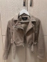 Pull&Bear велурено бежово късо яке тип байкър, снимка 2