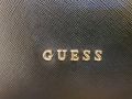 Чанта GUESS естествена кожа черна, снимка 3