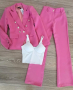Дамско сако + панталон розово 