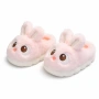Детски 3D чехли зайче Весели Крачета розов заек с ушички домашни пантофи, снимка 3