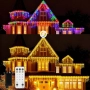 Коледни лампички Coanto Icicle за външно ползване, 400 LED, 10 м, 80 капки, 11 режима, дистанционно, снимка 1