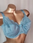 hunkemoller 95 E Син сатенен сутиен , снимка 3