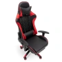 Ергономичен геймърски стол с функция за масаж и подложка за крака - червен, снимка 10