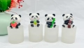 4 бр 3D Панда панди силиконов молд форма калъп гипс кубчета гипсови фигурки с имена свещ смола, снимка 5